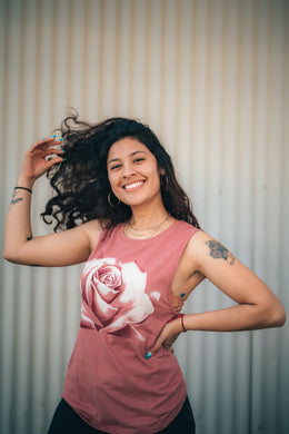 mauve rose muscle tank / ladies