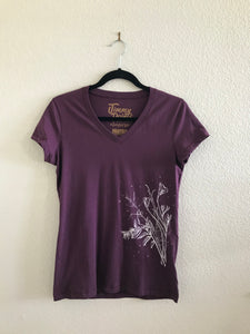 califlora short sleeve v-neck tee / ladies