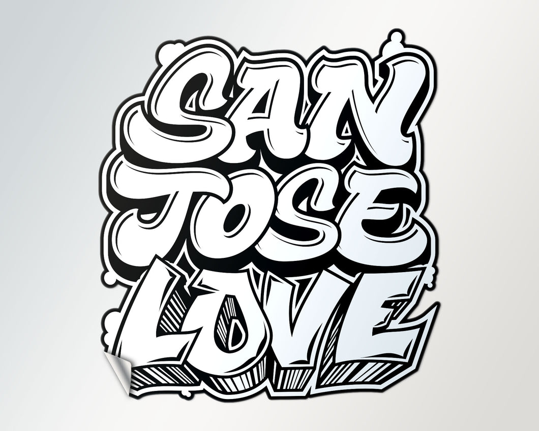 large classic san josé love di-cut sticker