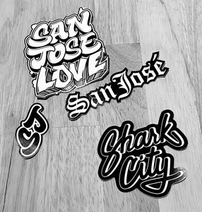 san josé love sticker pack - set of 3